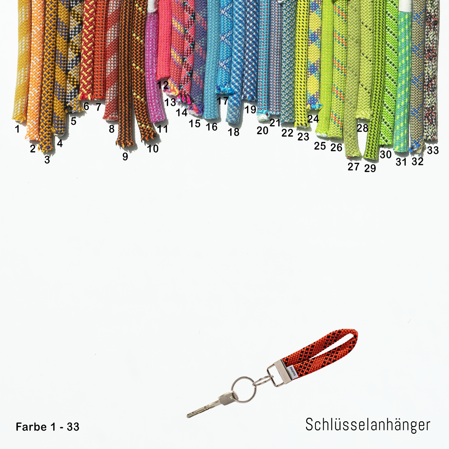 Schlüsselanhänger I, versch. Farben